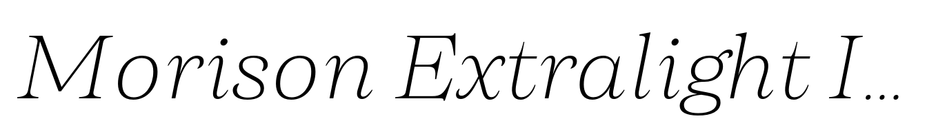 Morison Extralight Italic